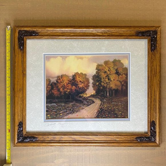 Wood Framed Robert L. Foster Art Print of A Country Road And Fall Color - Picture 6 of 11